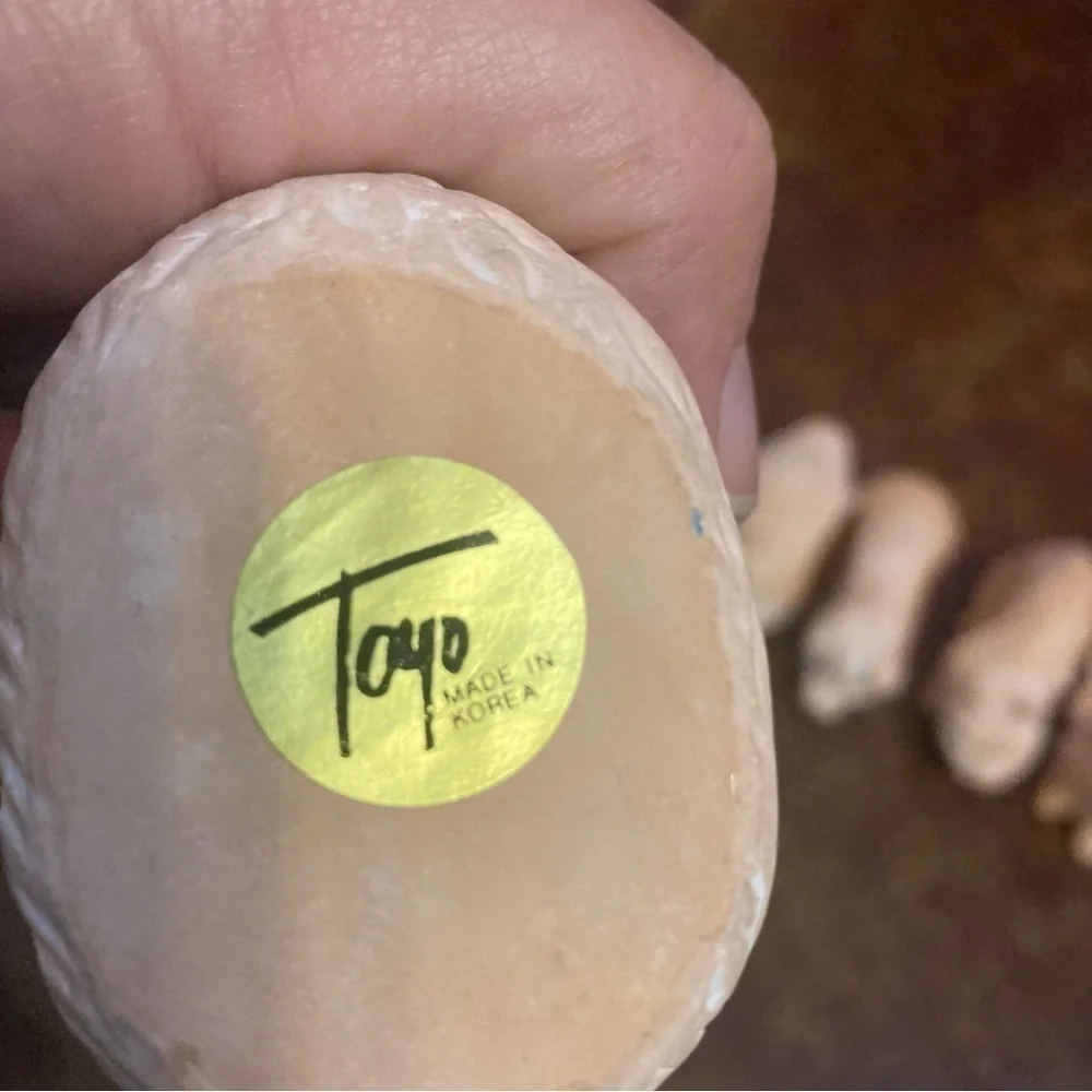 Set of 6 Terra Cotta White Washed Animal Napkin Rings